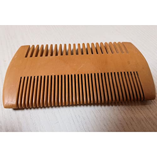 Fan Wu Beard Brush and Dual-Sided Wood Comb Set ? Natural Boar Bristle Grooming Kit with Velvet Travel Pouch, Anti-Static for Beard, Mustache & Hair ? Gift for Men