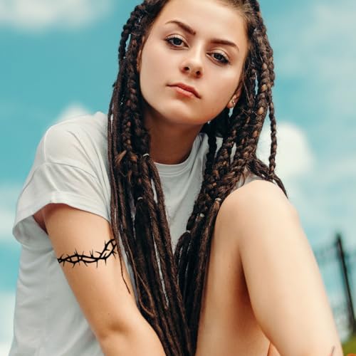 Barbed Wire Temporary Tattoos/Classic & Multi Pack Style Options to Choose From/Removable/Great for Halloween & Costume Parties or to try placement for a permanent tattoo (Multi Pack 3 Styles)