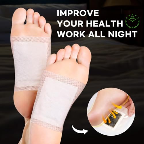 Deep Cleansing Foot Pads: Bamboo Wood Ginger Foot Patches for Promoting Daily Relaxation and Sleeping 30 Packs