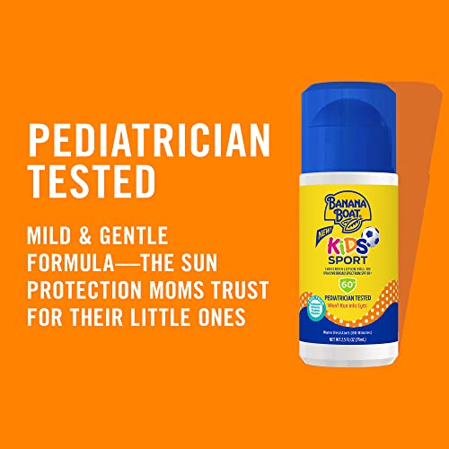 Banana Boat Kids Sport Sunscreen Roll On SPF 60, 2.5oz and Banana Boat Sport Ultra Sunscreen Lotion SPF 50, 12oz