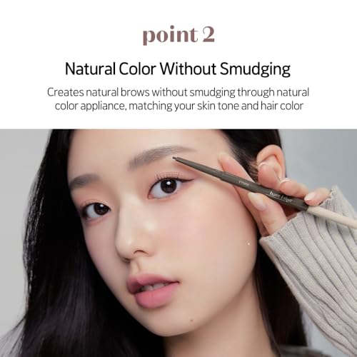 ETUDE Bare Edge Brow Pencil, Eyebrow Pencil, Slim 3D Hexagon, Natural Looking, Korean Makeup, Beauty, Grey Brown (0.003 Ounce)