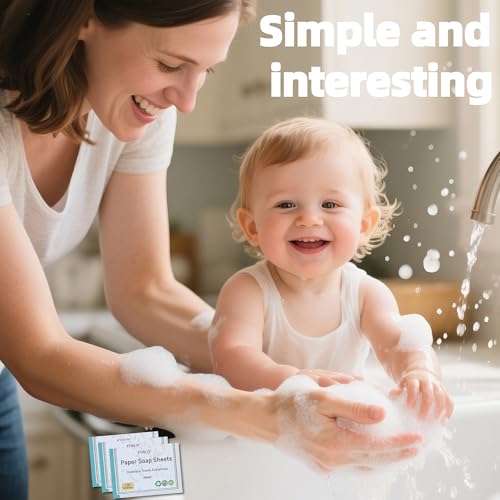 Paper Soap Sheets for Hand Washing - (300 Sheets) Portable Dissolvable Mini Travel Soap for Camping, Hiking, Outdoor Adventures - Large Size Hand Soap Sheet£¨Various Pack£©