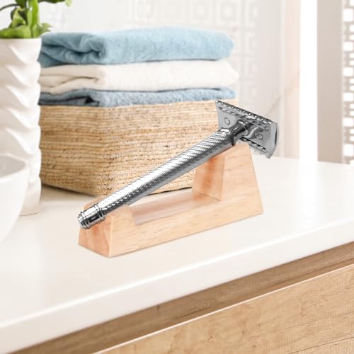 Wooden Safety Razor Stand - for Henson AL13 / AL13-M / Ti22 - Stand of Minimalism to Hold Your Razor - Luxury Razor Display Stand for Storing Your Razor