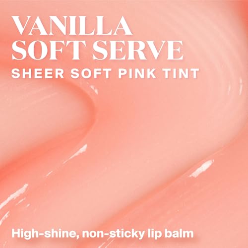 Supergoop! Glow Gloss SPF 40 Lip Balm, Vanilla Soft Serve (Sweet Cream Flavor, Sheer Soft Pink Tint) - Broad Spectrum Protection with a Non-Sticky, High-Shine Finish - 0.5 fl oz, 2 Pack