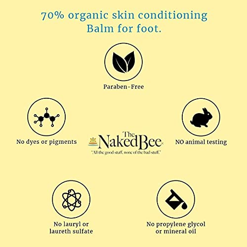 The Naked Bee Orange Blossom Honey Restoration Foot Balm, 2 Oz - 2 Pack + Pomegranate & Honey, Hand and Body Lotion, 6.7 Fl Oz