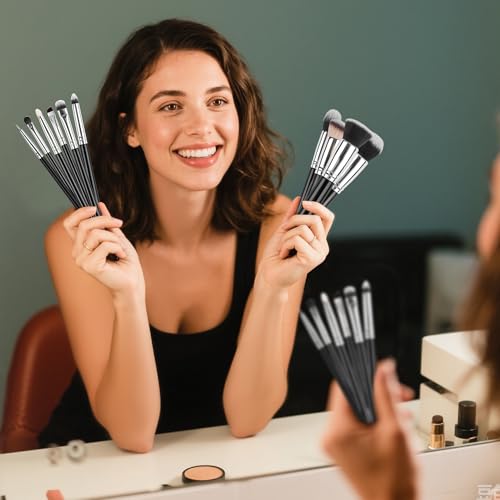 Makeup Brushes 32 Pcs Makeup Kit, Travel makeup brush set, Portable makeup brush set£¬Multi-functional Makeup Tool Set with Makeup Brush Foundation Brush Make up Brushes Set (LH32, Count, 32)