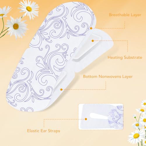 XPCARE Steam Eye Masks for Dry Eyes, Self Heated Steam Warm Eye Mask, Disposable Heated Eye Mask for Dark Circles, Puffy Eyes, Relief Stress Eye Fatigue (48PACK-Chamomile)