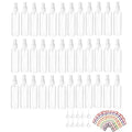 36 Pack 4oz Plastic Spray Bottles Bulk, Mini Clear Spray Bottles Fine Mist, 120ml Empty Spray Bottle for Travel Perfume Essential Oils Makeup Bottles (10 Funnel, 10 Labels)