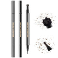 2PCS Light&Dark Brown Freckle Stamp Pen Waterproof, Natural Lifelike Faux Freckles Stamp Stain maker Pen, Long Lasting Quick Dry Liquid Fake Freckle Pencil Magic for Face Sunkissed Makeup
