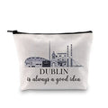 GJTIM Dublin Holiday Vacation Trip Surprise Gift UK Travel Gift Ireland Vacation Gift Dublin Ireland Travel Souvenir Gift Travel Makeup Bag For Irish Lovers (Good Idea Dublin Bag)