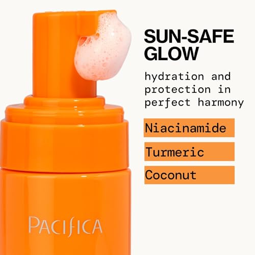 Pacifica Facial Sunscreen - Sun Dreams Illuminating SPF 30 Foam Broad Spectrum Every Day Face Lotion UVA/UVB Protection