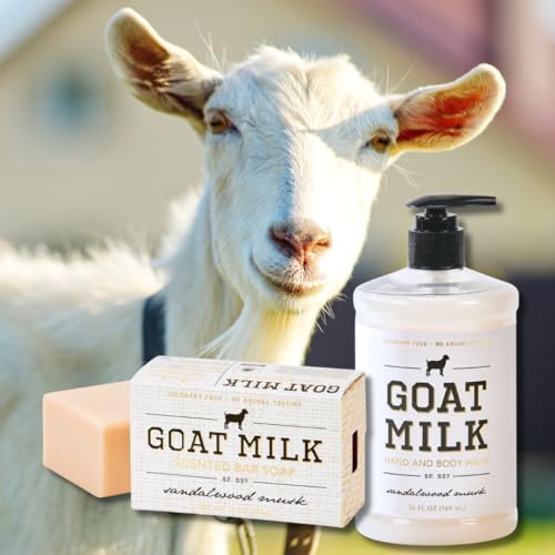 San Francisco Soap Company Goat Milk Hand And Body Wash | Sandalwood Musk | Dye-Free Body Wash And Hand Soap | Enriched With Nourishing Goat Milk | Unisex Fragrance | 25.5 Fl Oz