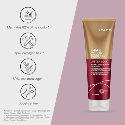 Joico K-PAK Color Therapy Luster Lock Instant Shine & Repair Treatment | For Color-Treated Hair | Boost Color Vibrancy | Repair Breakage | With Keratin & Argan Oil