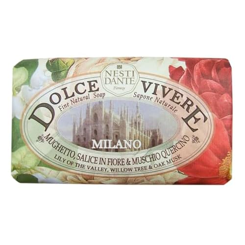 Dolce Vivere Milano Lily Of The Valley, Willow Tree & Oak Musk Fine Natural Soap Bar, 250 g