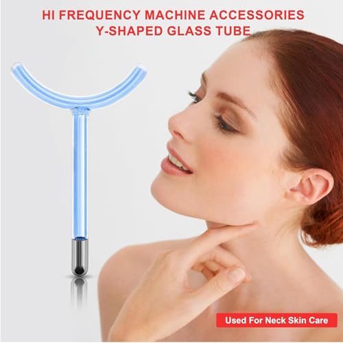 Electrode Wand Glass Tube Handheld Spare Parts Mushroom Comb Spoon Tube Point Roller Y Shape Accessory Attachment for Facial Hair Care Wand Device Instrument