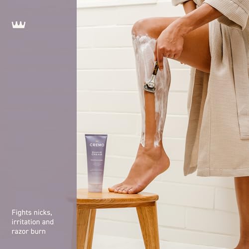 Cremo Women¡¯s Shaving Cream Sensitive Skin, Moisturizing, French Lavender, Ultra-Slick Shave Cream for Women, Fights Nicks, Cuts and Razor Burn, 6 Fl Oz