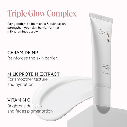 Simplete Face Cream Moisturizer Skin - Night and Day Hydrating Lotion, Time Intense Age Recovery, Redness and Oil Control, Gentle Care for Dry, for Sensitive Skin, Anti-Aging Formula 35ml