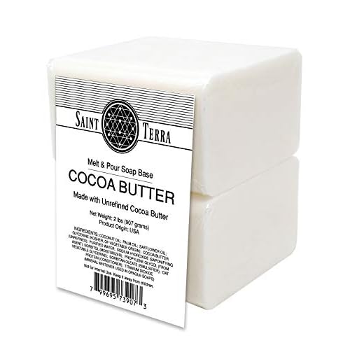 Saint Terra - Cocoa Butter Melt and Pour Soap Base, 2 Pounds