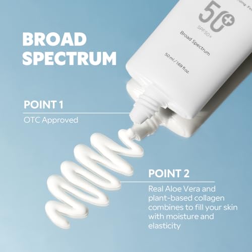 TIRTIR Hydro UV Shield Sunscreen | SPF 50+ Broad Spectrum UVA UVB Korean No White Cast Face Sunblock, 1.69 Fl Oz (Pack of 2)