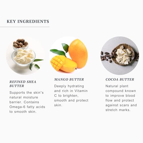 Promise Stretch Mark Prevention Belly Butter, Stretch Mark Cream for Pregnancy, Deeply Hydrating, Vegan, With Vitamin C, Shea Butter, 6 oz, Made in the USA, Ultra-Clean Skincare