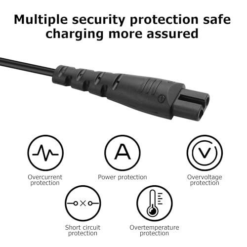 YAODHAOD 12V 0.4A Replacement Charger for Shaver F5-5800 F5800 F5790 F4790 R5150 R6130 R-6150 MS2-390 MS3-2700 MS680 R9100 Electric Razor Power Cord Adapter