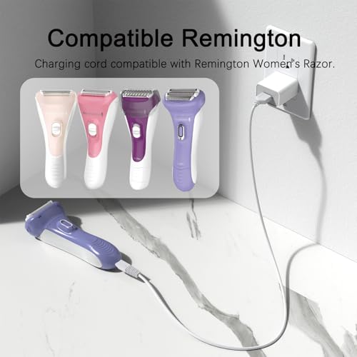 2Pcs Power Cord for Remington Smooth & Silky Electric Shaver WDF5030A, WDF4816NA, WDF4821US, WDF4825, Women¡¯s Shaver & Trimmer Replacement Charging Cable, White