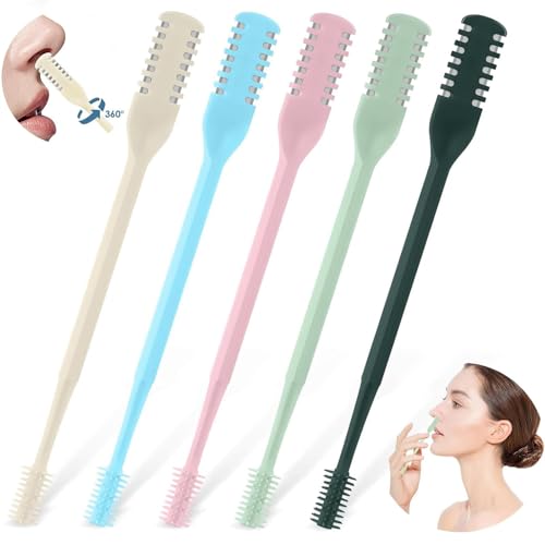 Nose Hair Trimmer 2-in-1,2026 New Double Sided Nose Trimmer.Portable 360¡Æ Rotating Manual Nasal Hair Cutter for Men and Women, Manual Hair Remover for Home Travel Essentials