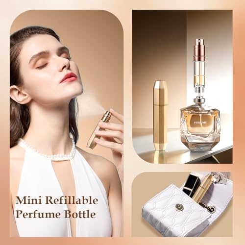 5ml Perfume Atomizer Travel Refillable, 3PCS Perfume Travel Refillable Bottle,Bottom-Filling Fragrances Perfumes Bottle,Mini Cologne Dispenser,Portable Sprayer (black-grey-blue)