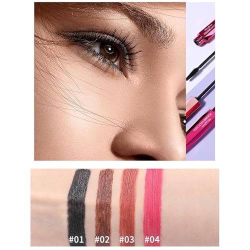 Washable Mascara Eye Makeup, Lengthening,Volumizing Mascara, Long-Wearing Makeup Brown-2