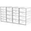 Acrylic Makeup Organizer with 19 Drawers, 4 Pack Clear Storage Drawers, Bathroom Makeup Organizer for Palettes, Cosmetic, and Beauty Supplies,Ideal for Vanity, Cabinet,Desk Organization