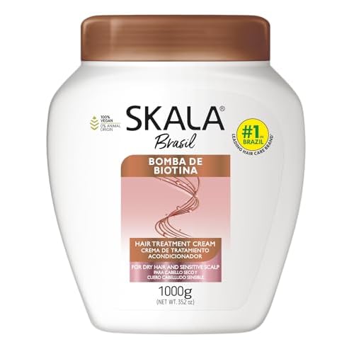 Skala Expert Biotin Bomb Hair Cream 1 Kg (35.2 oz) - Strengthens and Nourishes Weak, Damaged Hair - NutriForce Technology for Hydration & Protection