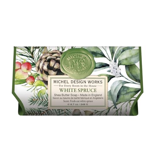 Michel Design Works Large Bath Soap Bar, White Spruce