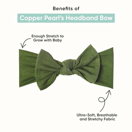 Copper Pearl Baby Bows: Stylish Headbands for Baby Girls, Premium Soft and Stretchy Baby Headbands, Perfect for Newborns, Trendy Designs - Blitz