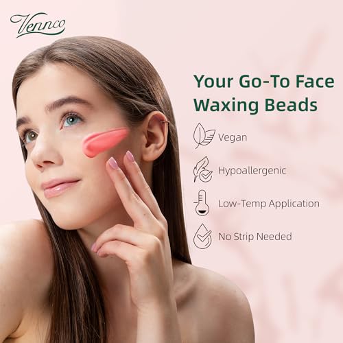 Waxing Kit for Women Men + 1lb Wax Beans with Cherry Blossom for Sensitive Skin for Facial, Eyebrows, Arms, and Brazilian Area for Home Use