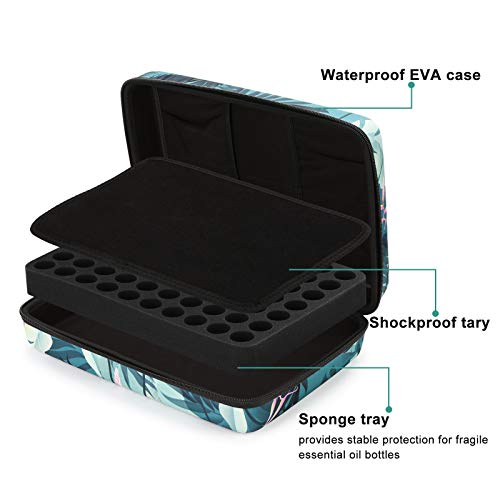 FITNATE 70 Bottles EVA Essential Oil Case Shockproof, Waterproof and Durable, Holding up to 5/10/15 ml Bottles, Essential Oils Travel Case with Bottle Opener, Colorful Stickers and Funnel