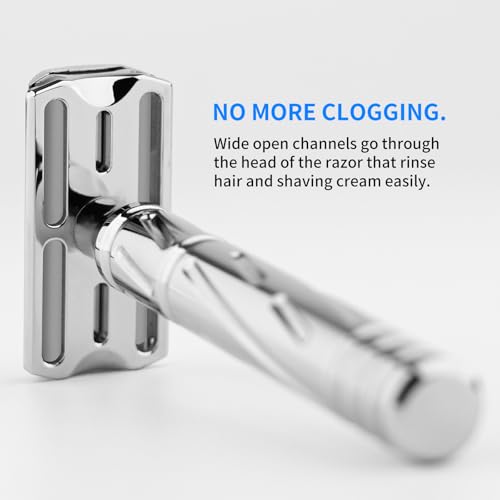 KAMPFE Double Edge Safety Razor Shaver Adopts CNC High-Precision Processing,Women and Mens razors for Shaving,30-degree Shaving Angled Head (aggress+++)