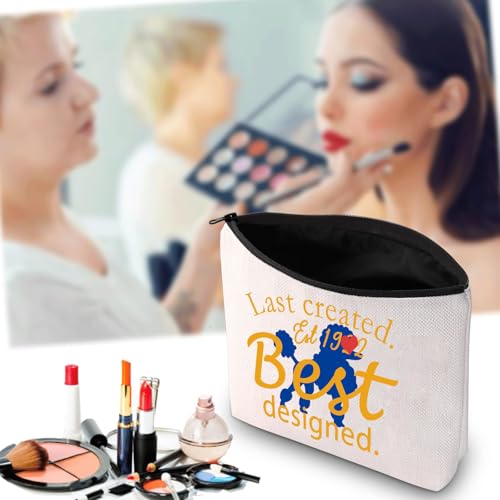 JXGZSO Sorority Makeup Bag Gift Last Created Est Yellow and Blue Gift (Last Created B)