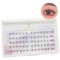 Lash Clusters for Bottom Eyelashes DIY Lash Extension Lower Individual Lashes Natural look, Wispy Bottom Lashes Clear Band 7mm