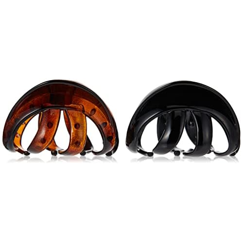 GOODY WoMen Slideproof Wingless Claw Clip, Small, Assorted, 2 Count