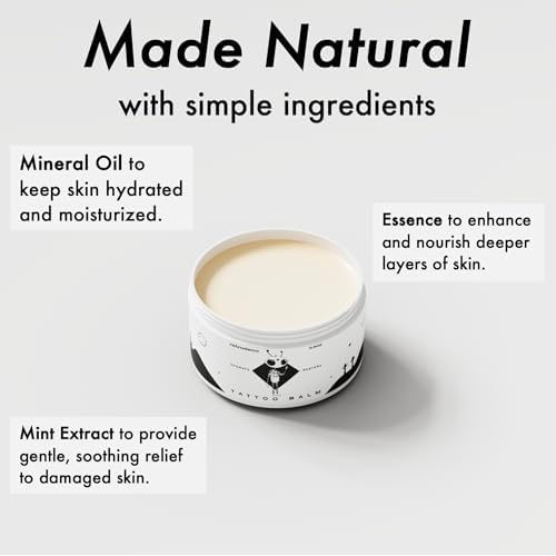 Tattoo Aftercare Balm Repair Cream- Heal, Protect, Moisturize & Rejuvenate Tattoos (3.5 Ounce)