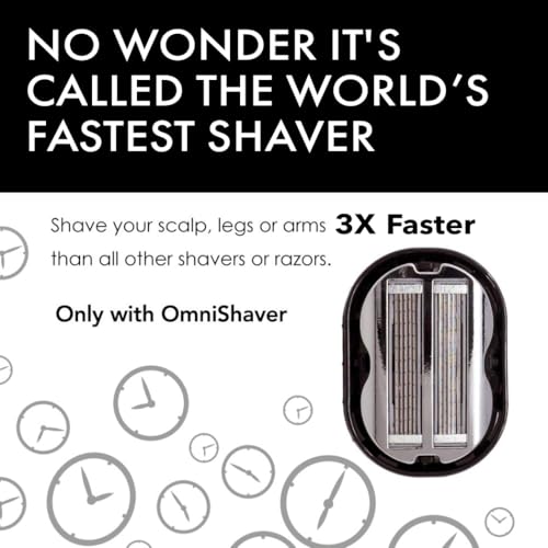 Premium Omnishaver with Cartridge Kit - The Fastest Way to Shave Head, Legs, Arms, Body|an Alternative to Disposable Shaving Razors Self Cleans & Strops During Use with Durable Blade|Bald Head Shaver
