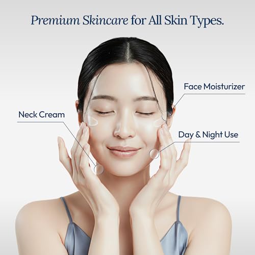 Moisturizing Cream for Face, Korean Skincare Hydrating Facial Cream with Adenosine, Niacinamide, and Ceramide, promotes Anti-Aging Skin, 50ml (1.69 Fl. Oz.)