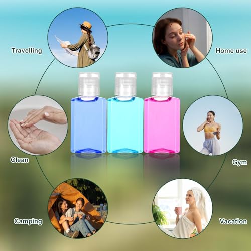 120 Pcs Travel Bottles For Toiletries Bulk, 1 oz/30 Ml Travel Size Containers For Toiletries, Small Clear Plastic Lotion Bottles With Flip Caps, Leak Proof Squeeze Bottle For Shampoo