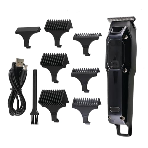 Barbasol T-Blade Trimmer, Rechargeable Hair and Beard Trimmer for Men, Dual Speed Hair Trimmer with 6 Clipper Guide Combs, LED Display, Clipper Oil, Brush, & Travel Bag