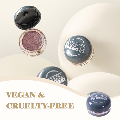 Wink Perfect Jelly Cream Eyeshadow ? High-Shine Shimmer, Buildable & Long-Lasting, Lightweight Cream-to-Powder Eye Shadow, Vegan & Cruelty-Free (03 Frosted Petal, 0.18 oz / 5.1 g(PACK OF 1))
