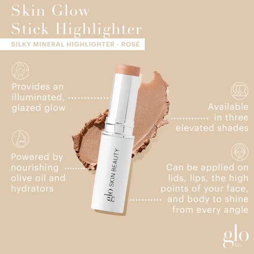 Glo Skin Beauty Skin Glow Stick Highlighter (Ros?) - Powered by Hydrators, Mineral Pigments & Mica for an Illuminated Glow - Clean Mineral Cream Highlighter