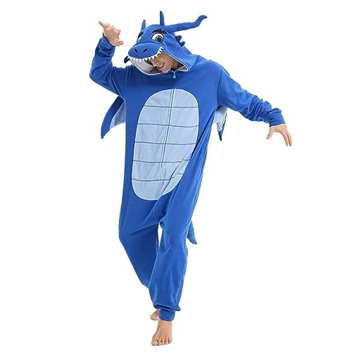 Dragon Onesie Adults Animal Cosplay Pajamas Halloween Costumes Jumpsuit One Piece Sleepwear