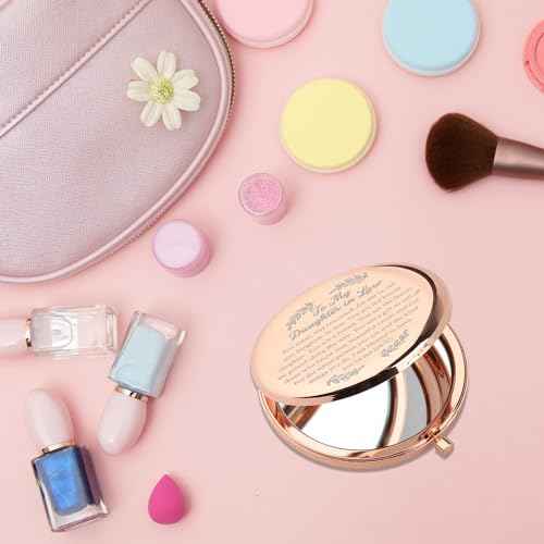 PLITI Daughter in Law Compact Mirror from Mother in Law Father in Law to My Daughter in Law Wedding Pocket Mirror (Daughter in Law CMrg)