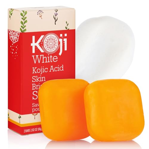 Koji White Kojic Acid Soap, Face Wash & Body Wash Bundle | Gentle Skin Brightening & Moisturizing with Tea Tree, Vitamin C & Hyaluronic Acid | Vegan, Hydrating, for Even Skin Tone