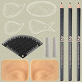 Hairstroke Brow Mapping Ruler ? Reusable Acrylic Eyebrow & Eyeliner Arch Stencil Template, 1-Minute Fast Drawing Guide Tool for Precise Brow Shaping and Tattoo Design (Kit-6)